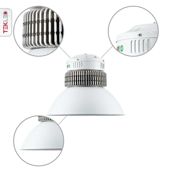 Close up shots of LED Radiator Highbay 100W Cool White 6000K IP20 | TEKLED 230-03560