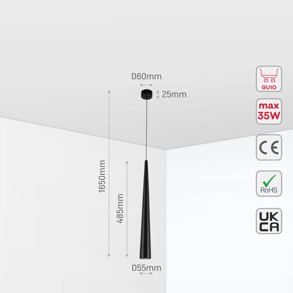 Cone Pendant Downlight GU10, Pendant Downlight, TEKLED 14