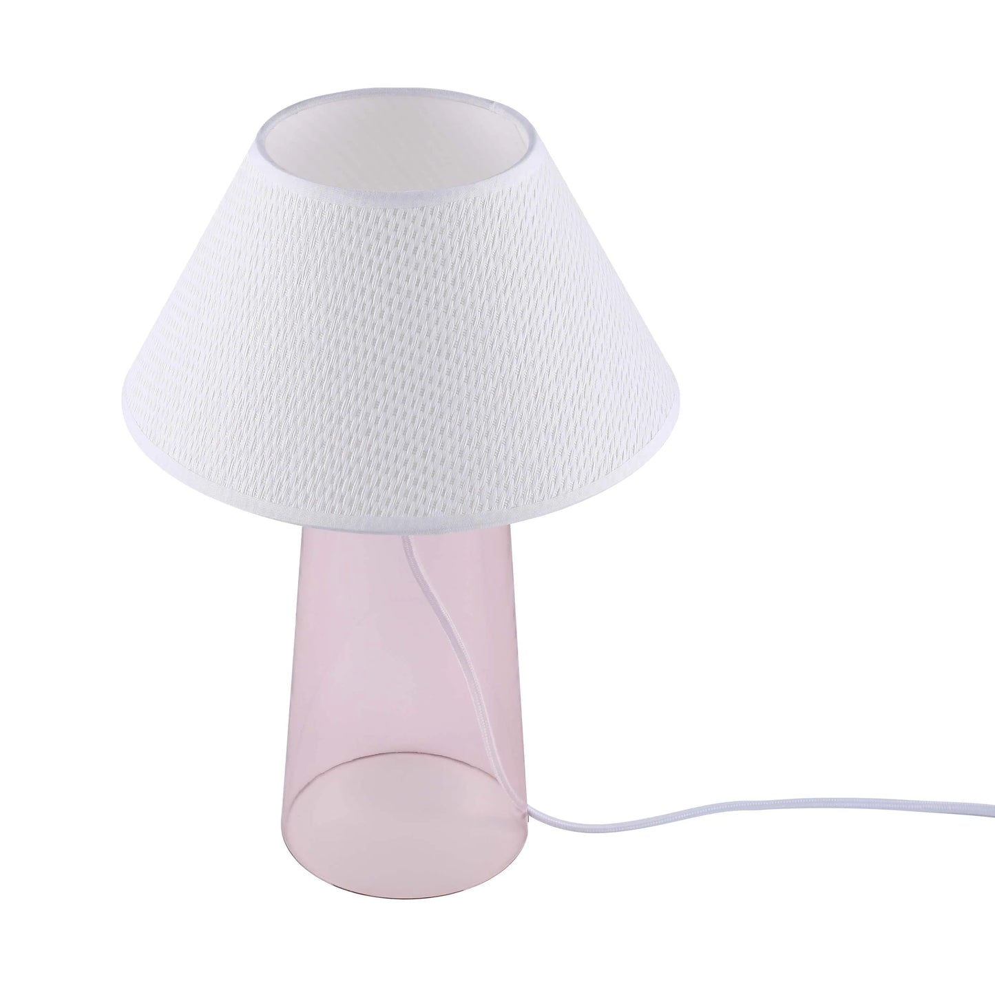 Lámpara de mesa cónica con pantalla de tela - Casquillo E27, regulable, diámetro de 245 mm