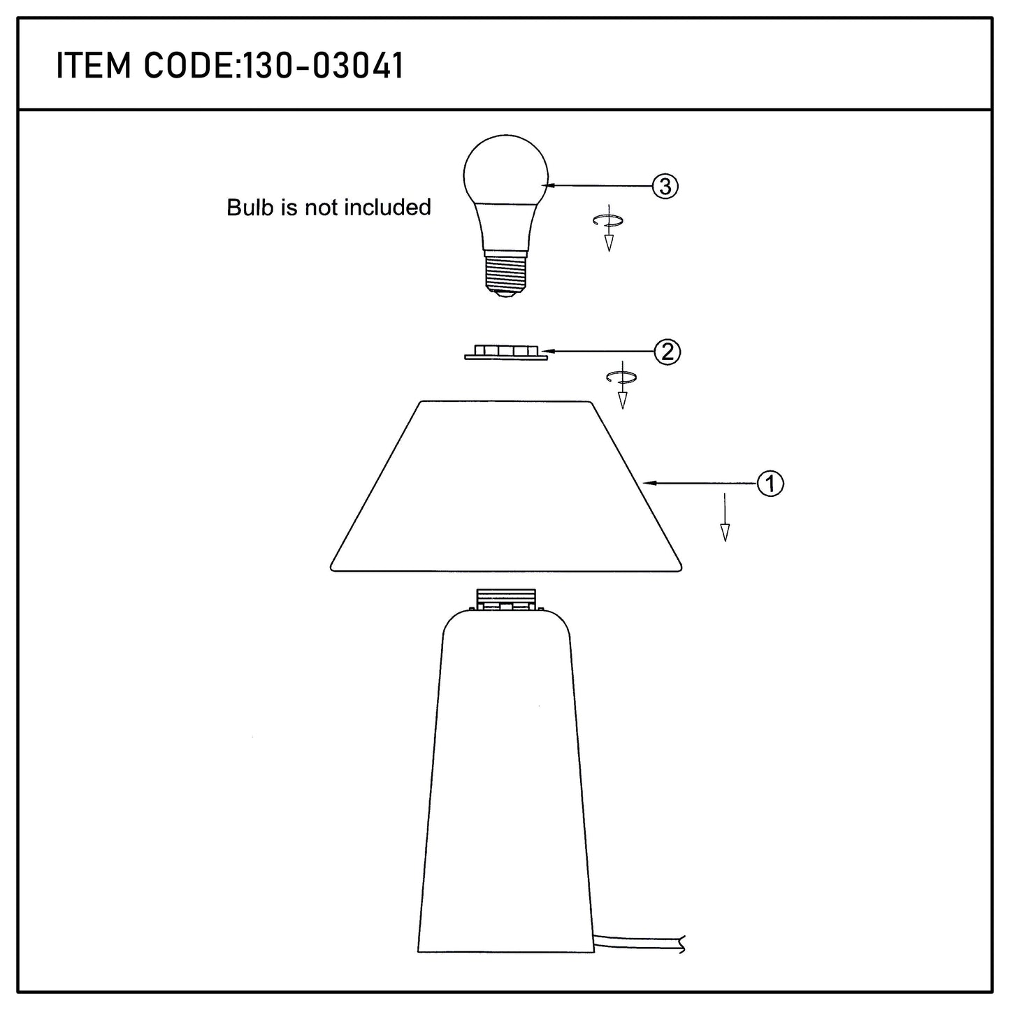 Lámpara de mesa cónica con pantalla de tela - Casquillo E27, regulable, diámetro de 245 mm