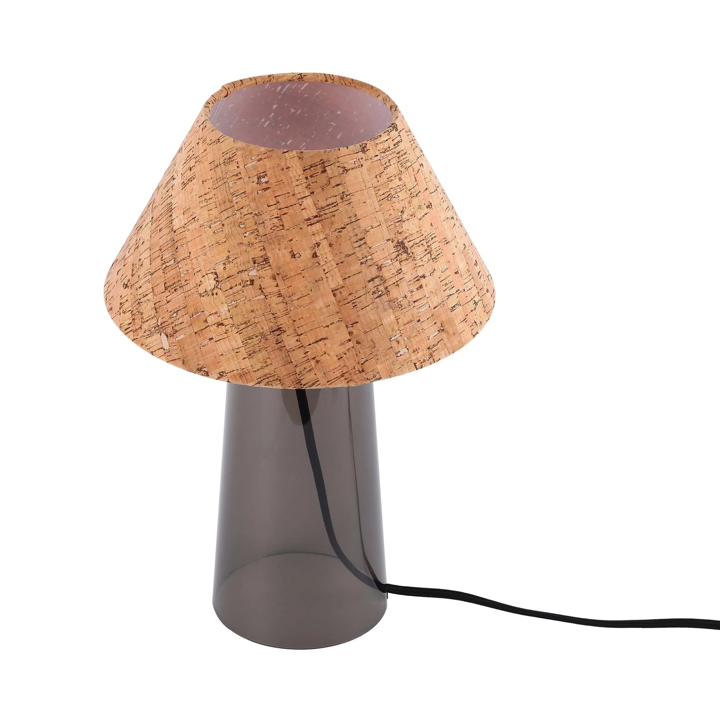 Lámpara de mesa cónica con pantalla de tela - Casquillo E27, regulable, diámetro de 245 mm