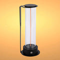 Lámpara de mesa LED inalámbrica con atenuación táctil - Blanco cálido 2600K, recargable, aluminio y vidrio