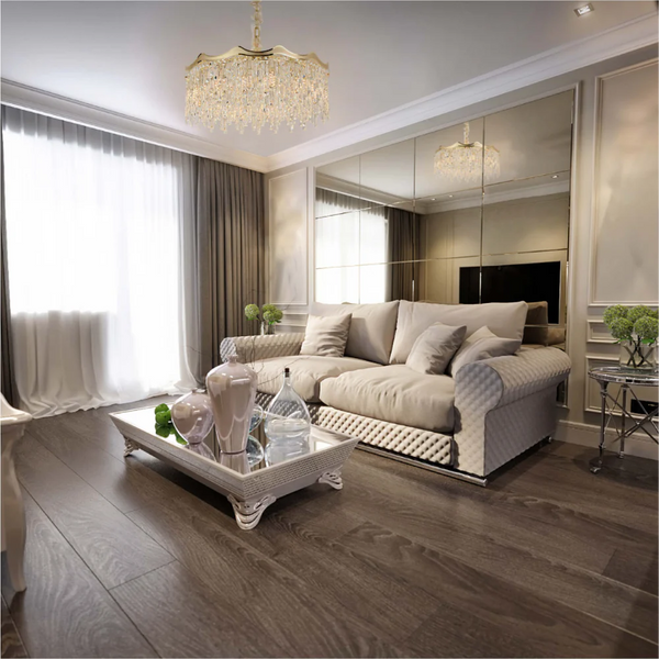 Interior application of Crown Crystal Chandelier Ceiling Light | TEKLED 159-18096