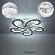 Lámparas de techo LED con cristal - Diseños floral, doble anillo, doble cuadrado, anillo cuádruple