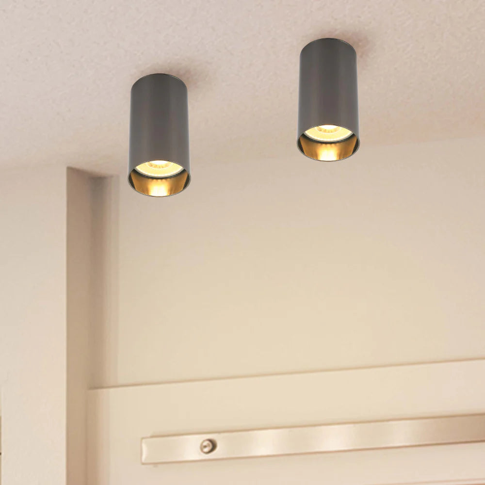 Montaje Superficial Downlight Fijo Cilíndrico GU10