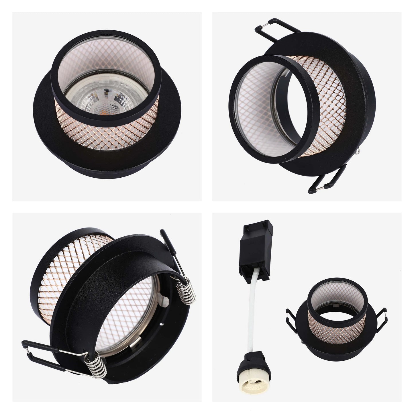 Colección de luces con diseño cilíndrico de malla
