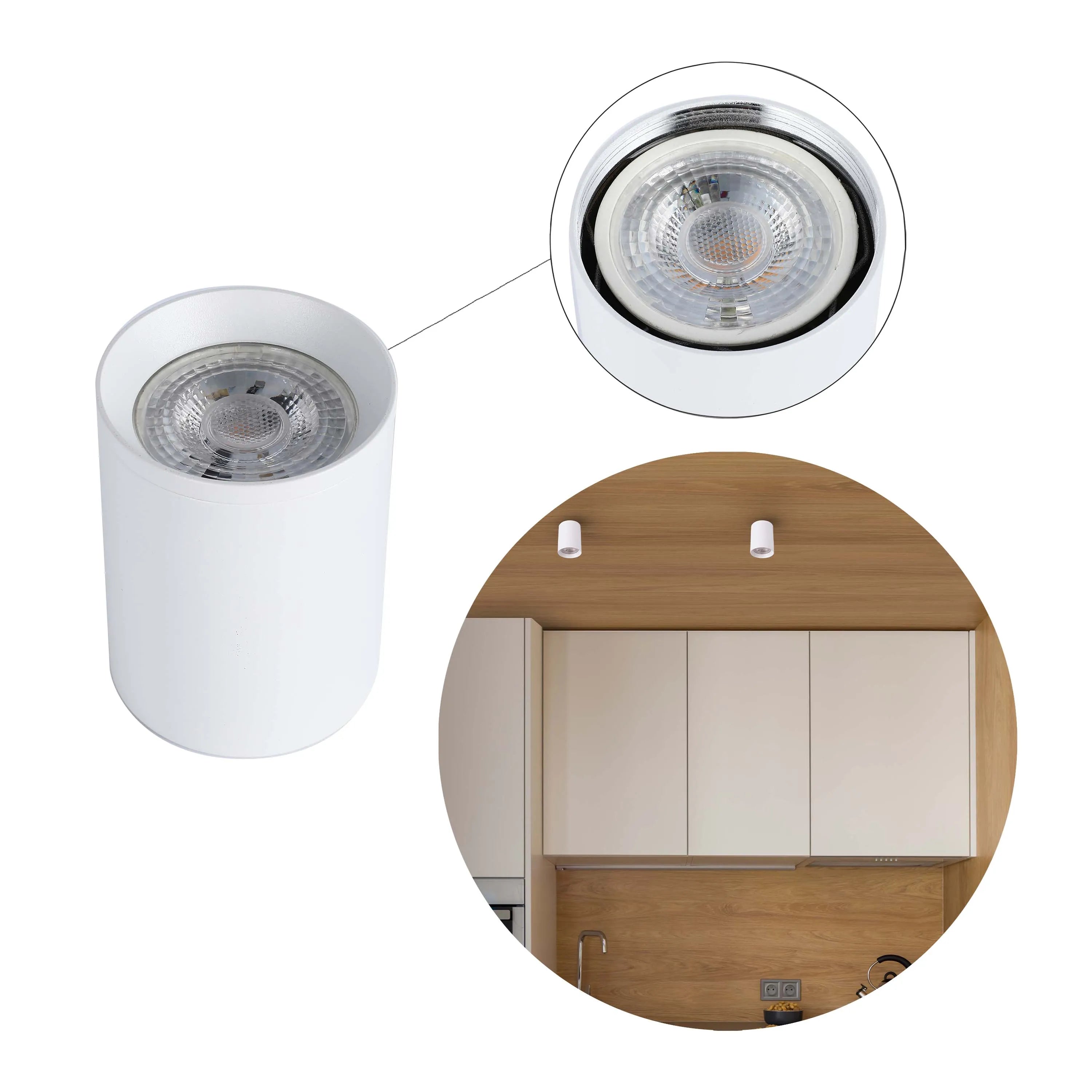 Downlight empotrado cilíndrico GU10