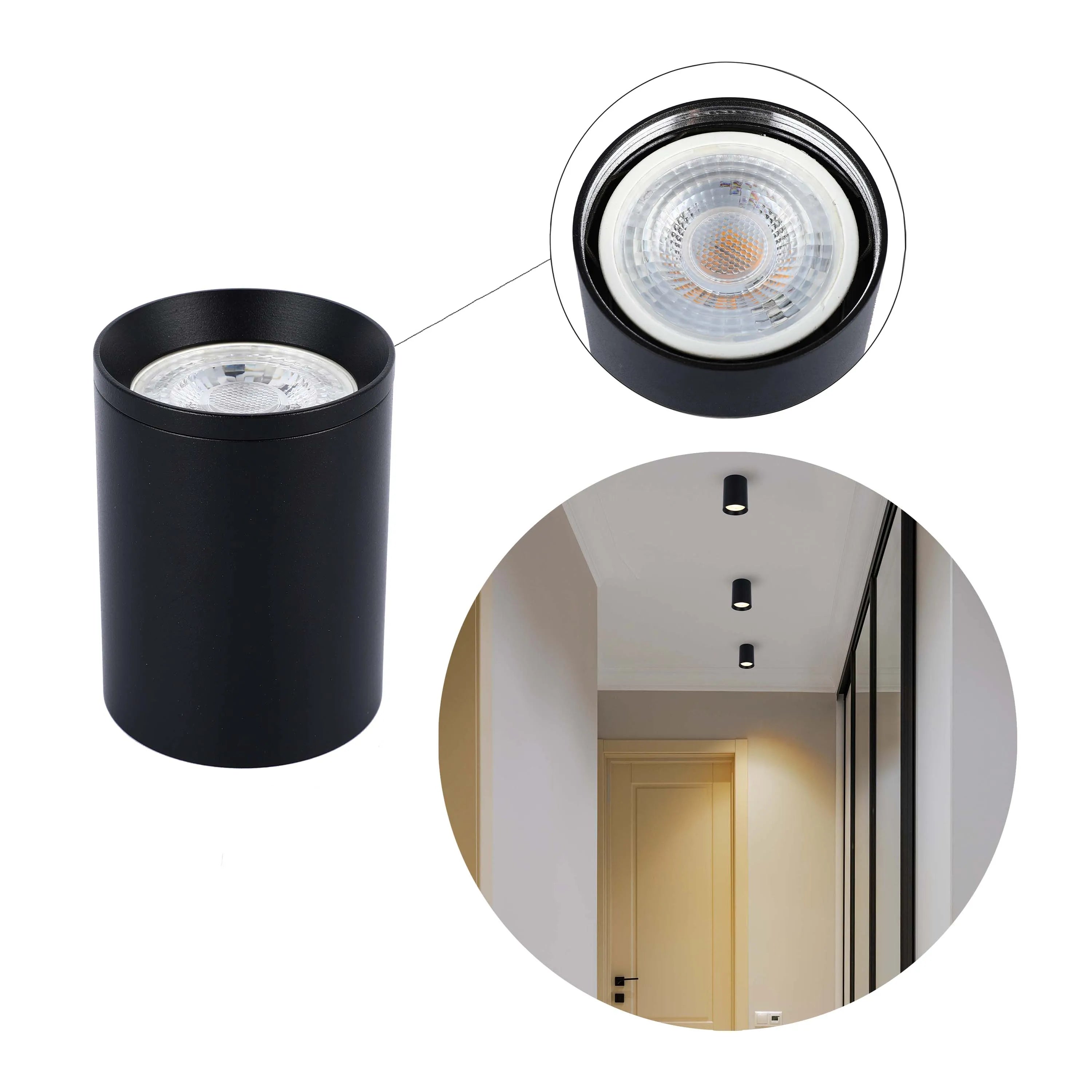 Downlight empotrado cilíndrico GU10