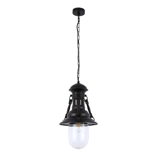 Lámpara Colgante Vintage Industrial con Cúpula Negra E27