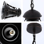 Lámpara Colgante Vintage Industrial con Cúpula Negra E27