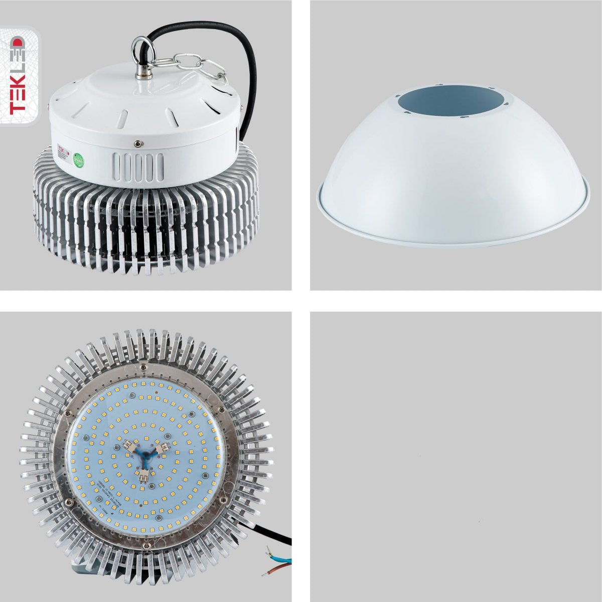 Detailed shots of LED Radiator Highbay 150W Cool White 6000K IP20 | TEKLED 230-03565