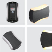 Detailed shots of Black Quatro Arc Up Down Outdoor Modern LED Wall Light | TEKLED 182-03380