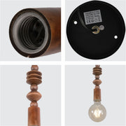 Detailed shots of Stone Balance 3 Wood Stack Pendant Ceiling Light with E27 | TEKLED 150-17898