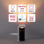 Luz empotrada de techo con patrón de diamante