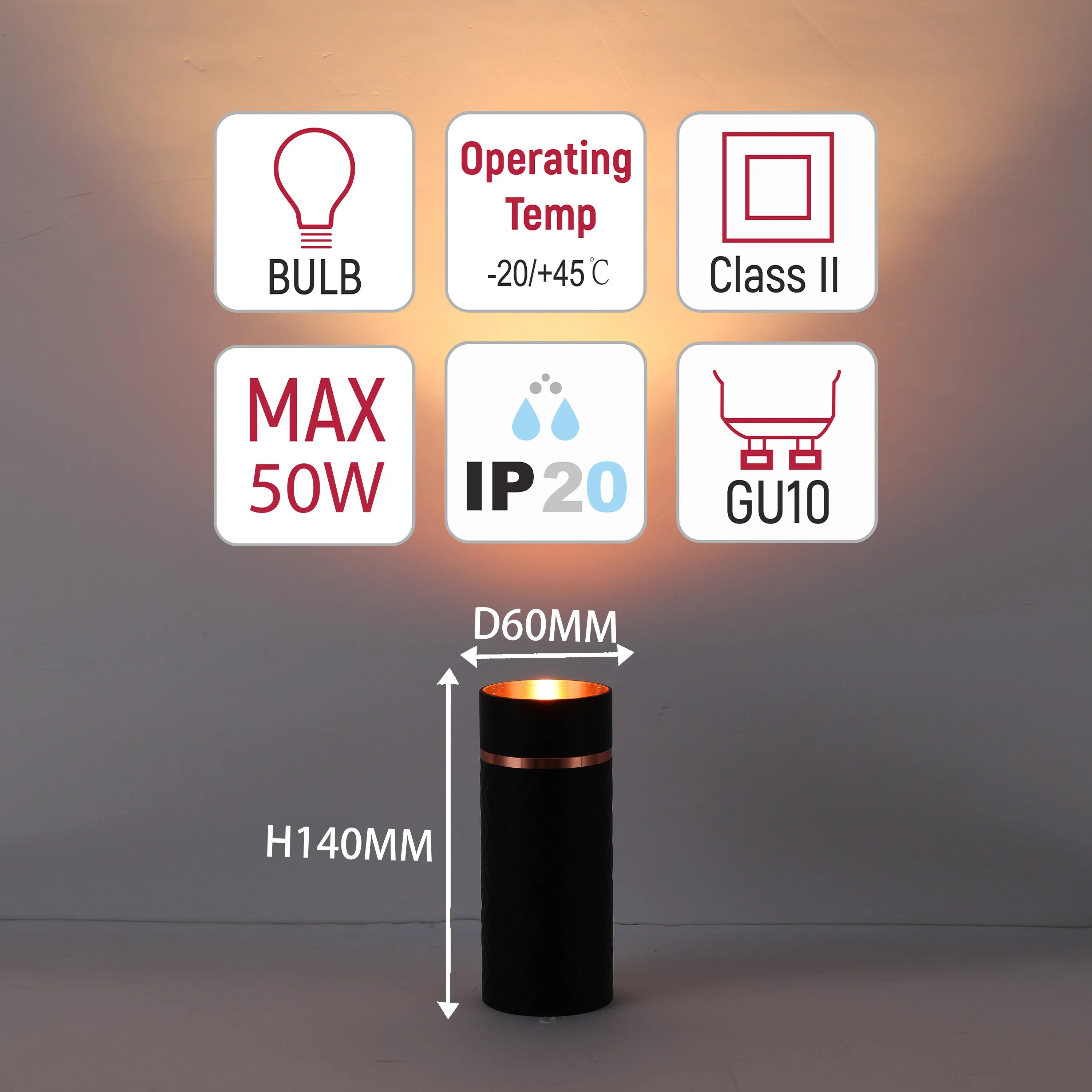 Luz empotrada de techo con patrón de diamante