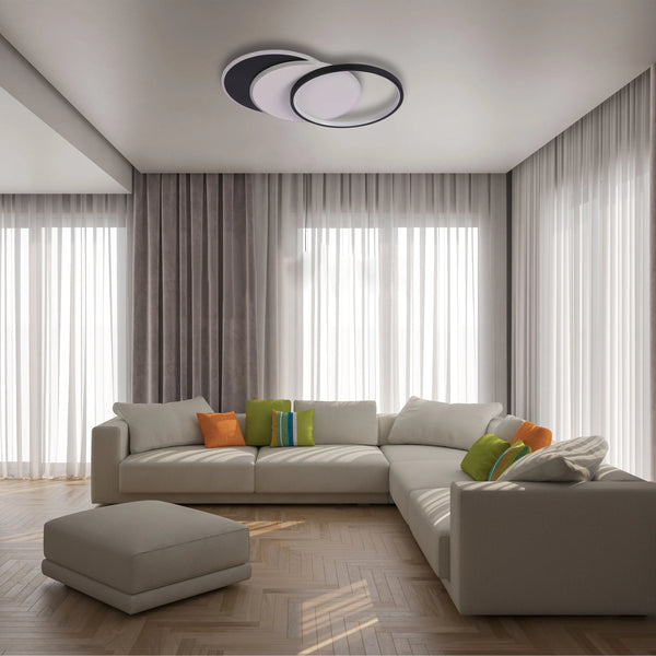 Lámpara de Techo LED con Bandejas Superpuestas, CCT