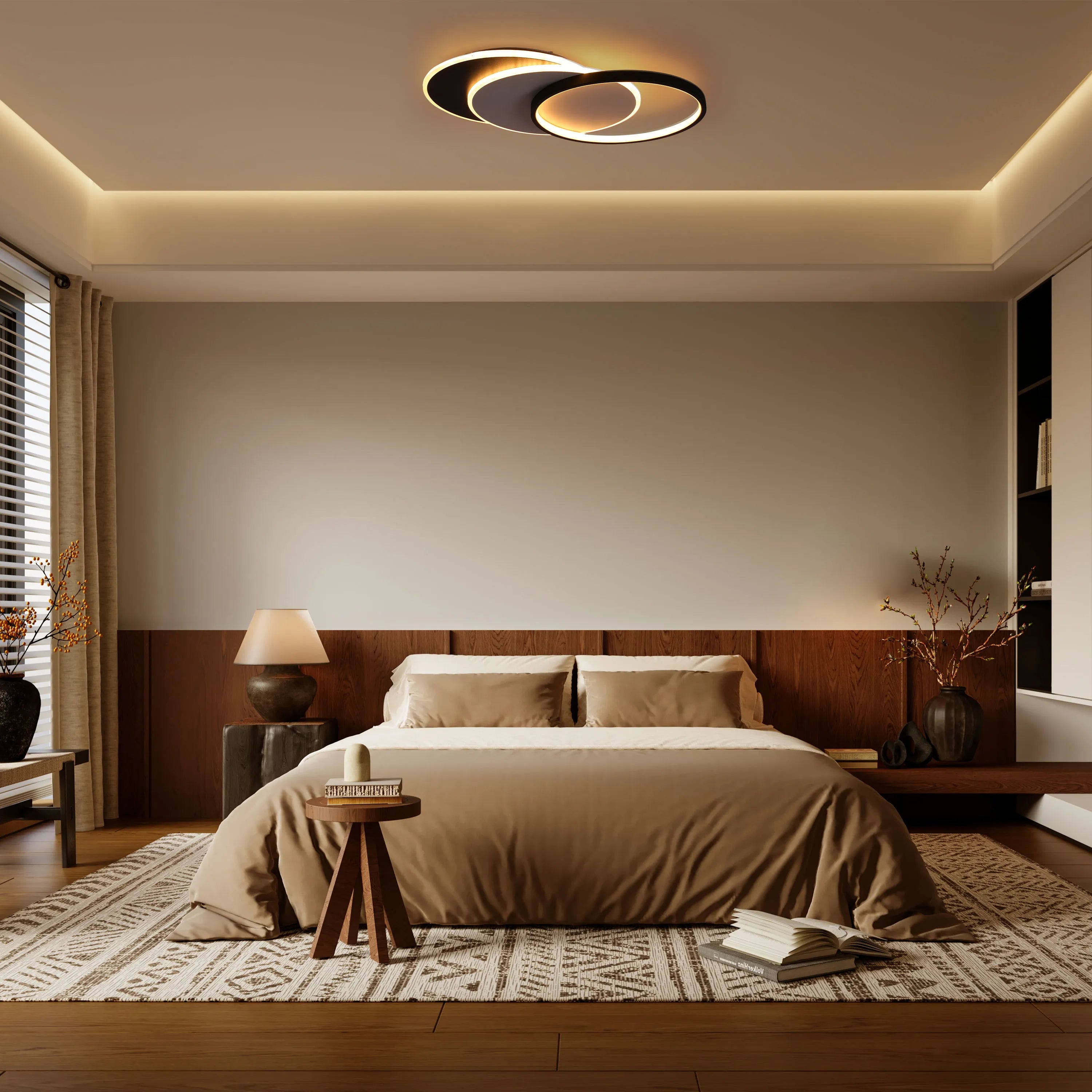 Lámpara de Techo LED con Bandejas Superpuestas, CCT