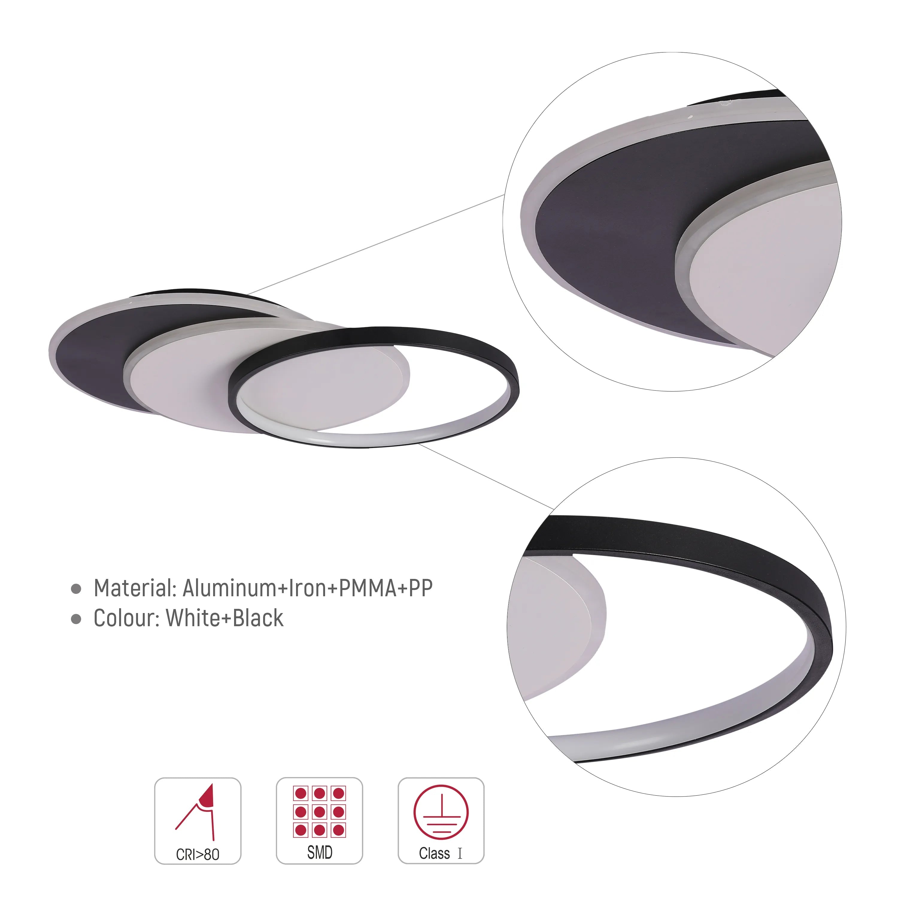 Lámpara de Techo LED con Bandejas Superpuestas, CCT