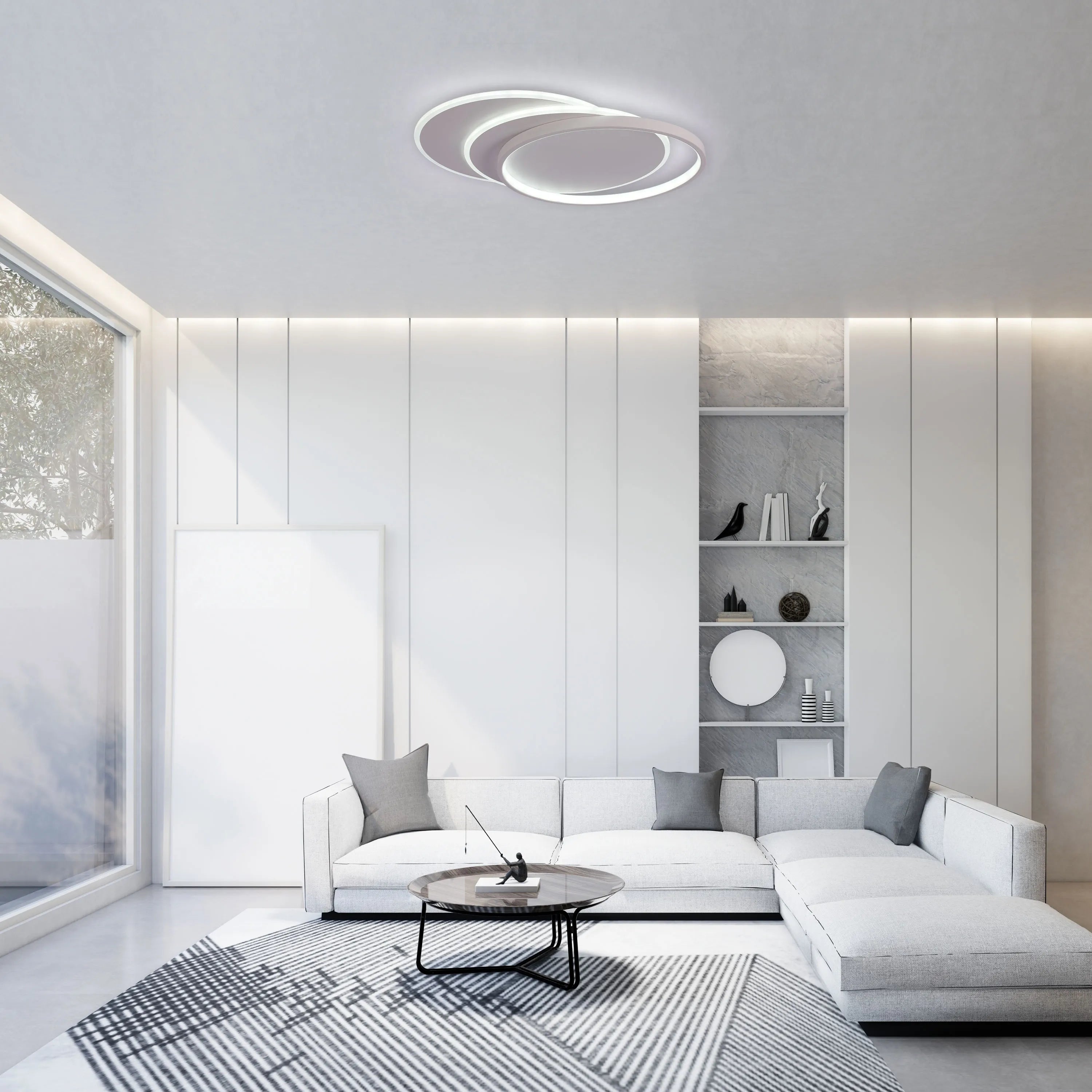 Lámpara de Techo LED con Bandejas Superpuestas, CCT