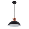 Lámpara colgante tipo cúpula con acabado en cobre - Casquillo E27, regulable, 370 mm de diámetro