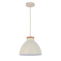 Lámpara colgante tipo cúpula con detalle en madera – Casquillo E27, máximo 40W, IP20