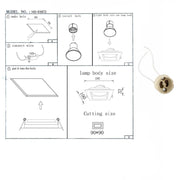User manual for Grille Square Recessed Tilt Downlight White with GU10 Fitting | TEKLED 165-03872