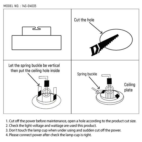 Dibujo técnico de downlight empotrado moderno, fabricado en aluminio, ideal para aplicaciones de iluminación interior con bajo UGR.