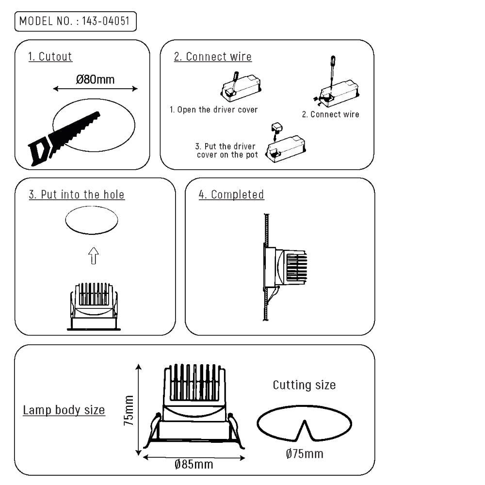 Imagen del downlight LED COB ajustable de 10W, ideal para espacios modernos como oficinas o salas de estar.