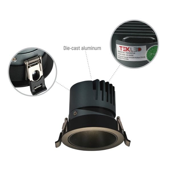 Imagen de un aplique LED downlight ajustable de 10W, ideal para cocinas modernas y espacios contemporáneos.