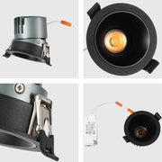 Imagen del downlight LED COB ajustable de 10W, ideal para espacios modernos como cocinas y salas, ofreciendo iluminación versátil.