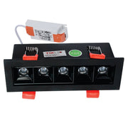 Main image of LED Mirage Blade Recessed Downlight 10W Cool White 4000K Black IP20