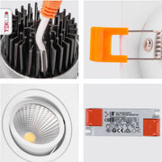 Closeup images for LED Recessed Downlight 5W Warm White 3000K White IP20