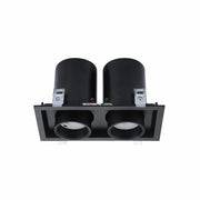Main image of Telescopic Swivel Adjustable In-Out LED Downlight 2X10W Cool White 4000K Black | TEKLED 165-03944