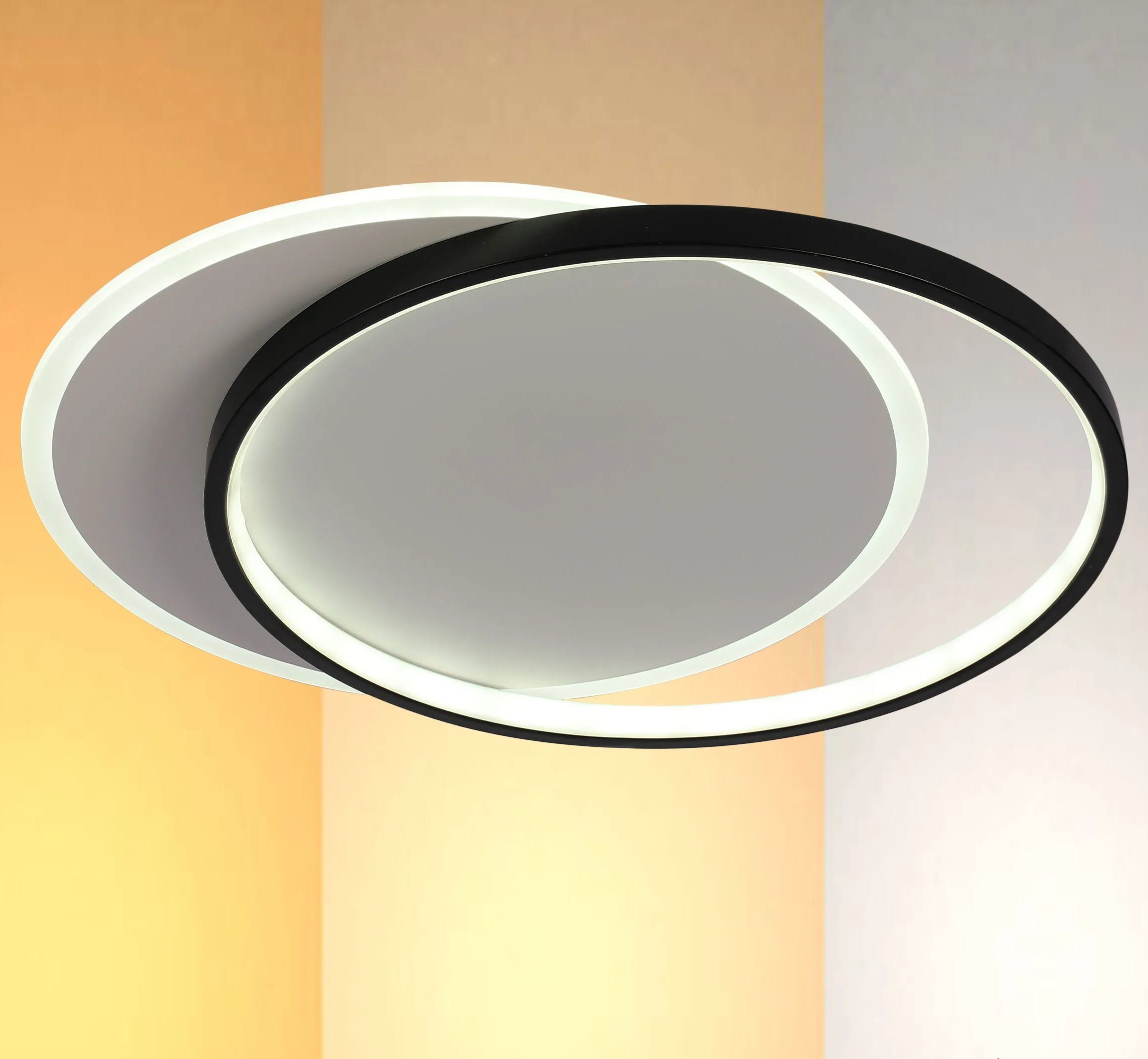 Lámpara de Techo LED de Doble Aro, CCT, Montaje al Ras, TEKLED