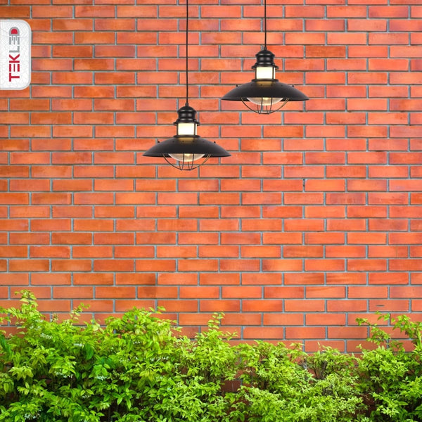 More exterior usage of Sunflower Pendant Ceiling Lamp Matt Black Clear Glass E27