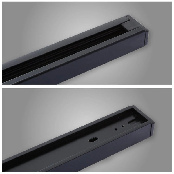 Feed and end cap of Track for 2 Conductor Tracklight adaptors 1m or 2m Black or White Halo Type | TEKLED 175-15200