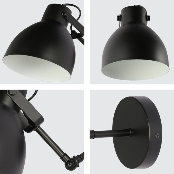 Luz de pared ajustable estilo nórdico, ideal para salas modernas, proporcionando iluminación focalizada y elegante.