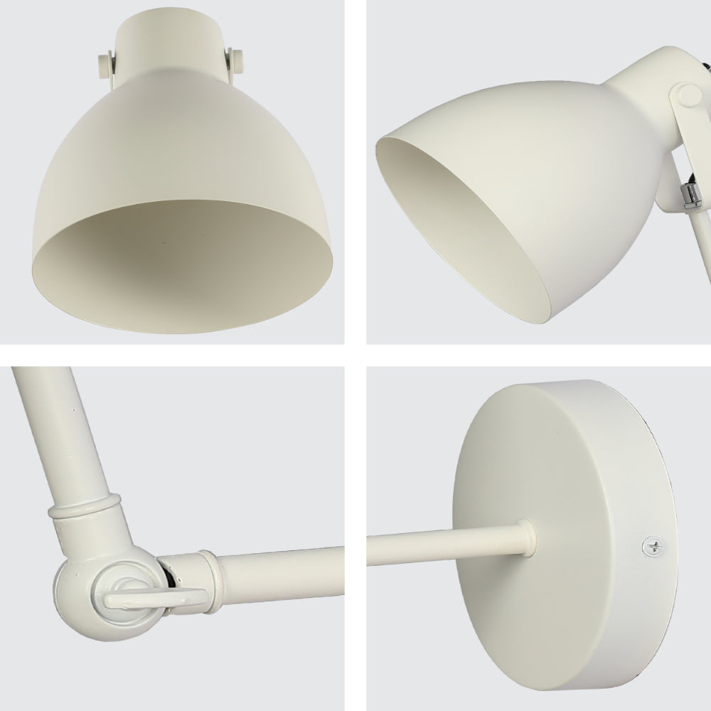Lámpara de pared ajustable estilo nórdico, ideal para iluminación focal en espacios modernos y minimalistas.