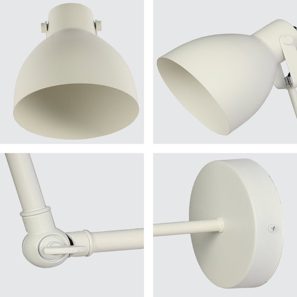 Lámpara de pared ajustable estilo nórdico, ideal para iluminación focal en espacios modernos y minimalistas.