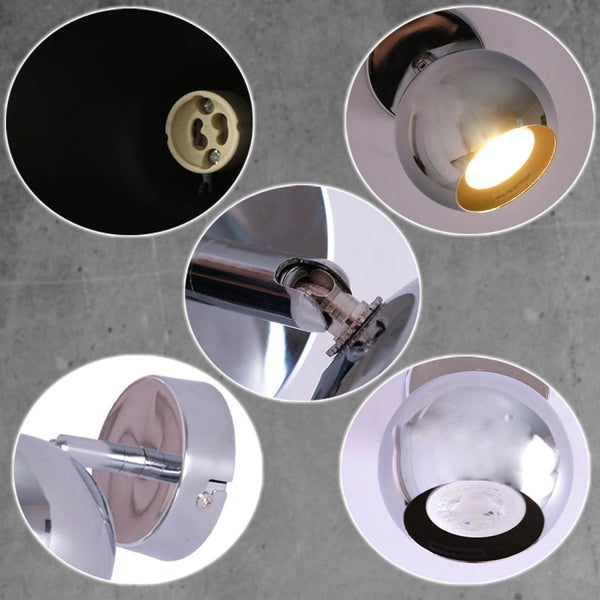 Detailed shots of 1 Way Sphere Spotlight Chrome with GU10 Fitting | TEKLED 172-03110