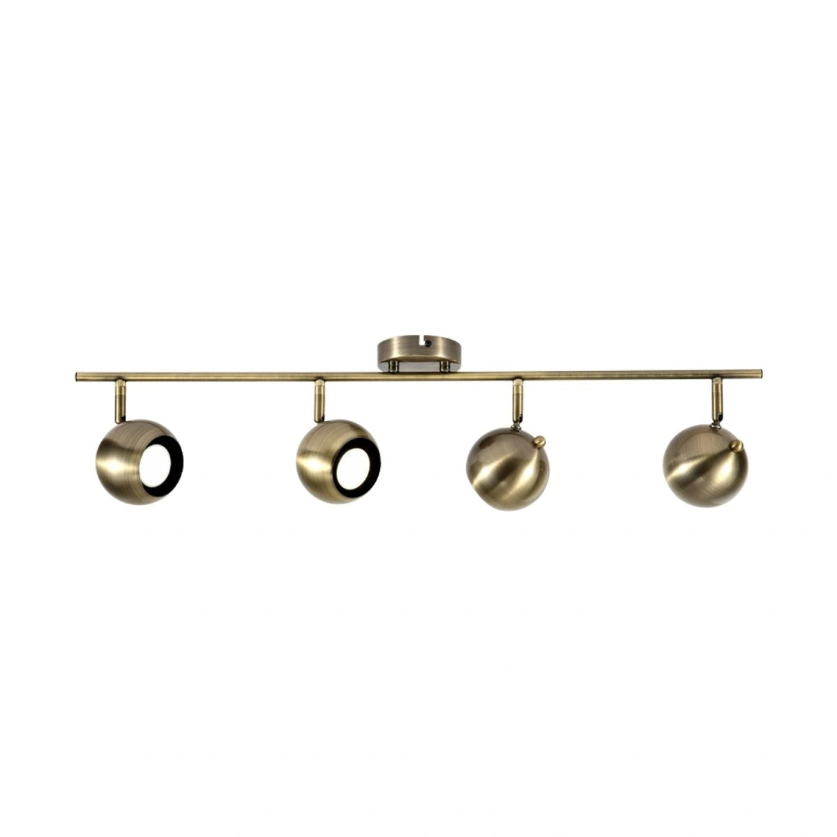 Main image of 4 Way Sphere Rod Spotlight with GU10 Fitting Antique Brass | TEKLED 172-03124