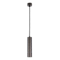Lámpara colgante con textura geométrica - Portalámparas GU10, regulable, altura 240 mm