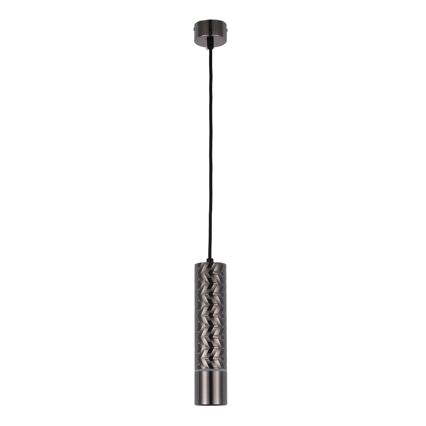 Lámpara colgante con textura geométrica - Portalámparas GU10, regulable, altura 240 mm