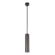 Lámpara colgante con textura geométrica - Portalámparas GU10, regulable, altura 240 mm