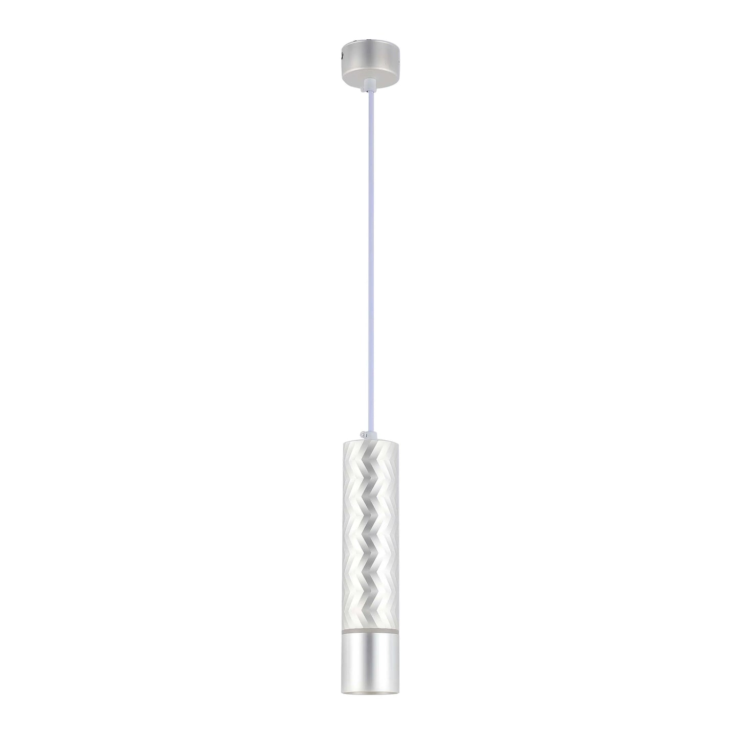 Lámpara colgante con textura geométrica - Portalámparas GU10, regulable, altura 240 mm