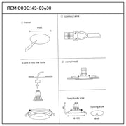 Manual de usuario para Downlight GU10 Fijo Empotrado con Protector de Resplandor-143-03430