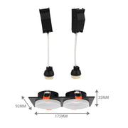 Tamaño y especificaciones técnicas del Downlight Empotrado Fijo GU10 Glare Guard-143-03434
