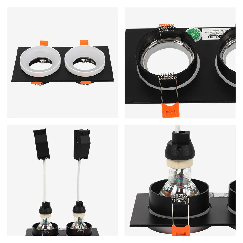 Detalles del Downlight Empotrado Fijo con Guarda Anti-Deslumbramiento GU10-143-03434
