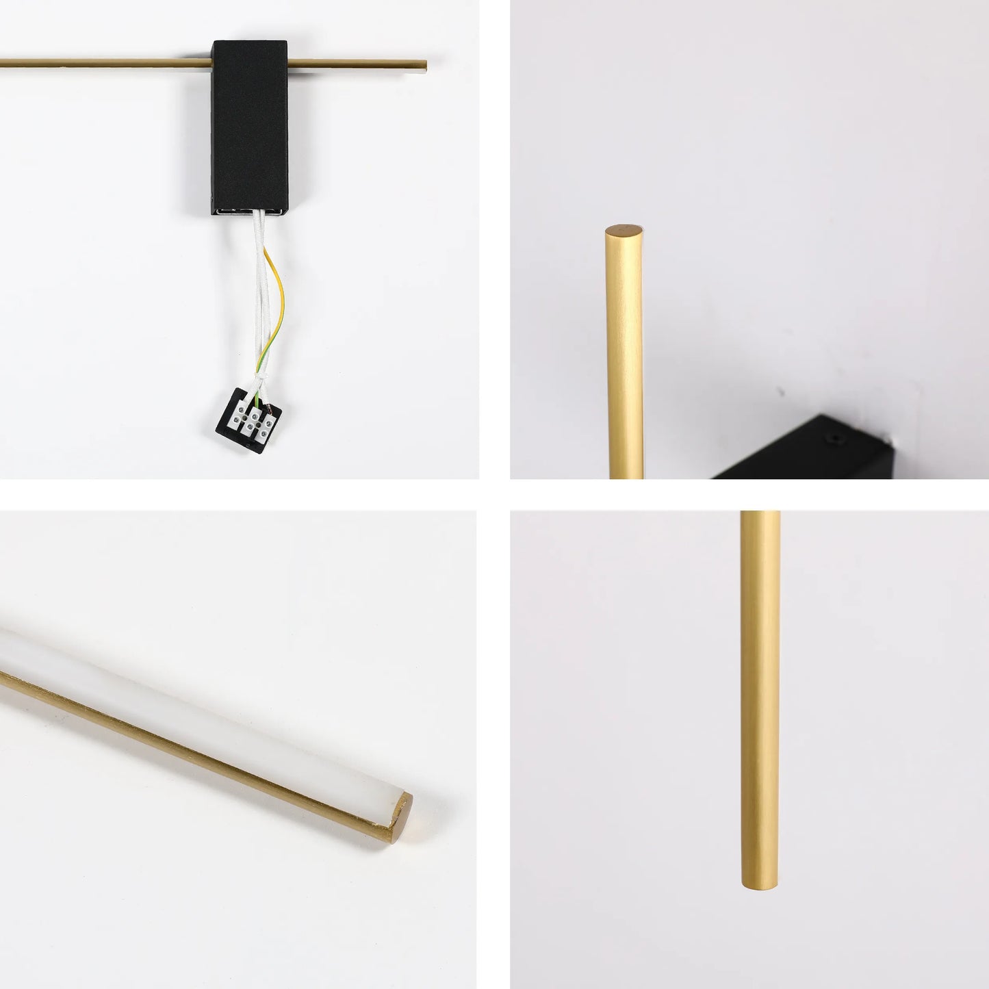 Aplique de Pared LED Aurora Slimline – Minimalista Moderno en Negro y Dorado
