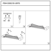 Lámpara de pared dorada con diseño cruzado – 390 mm de ancho, LED integrado de 6W, 3000K luz blanca cálida